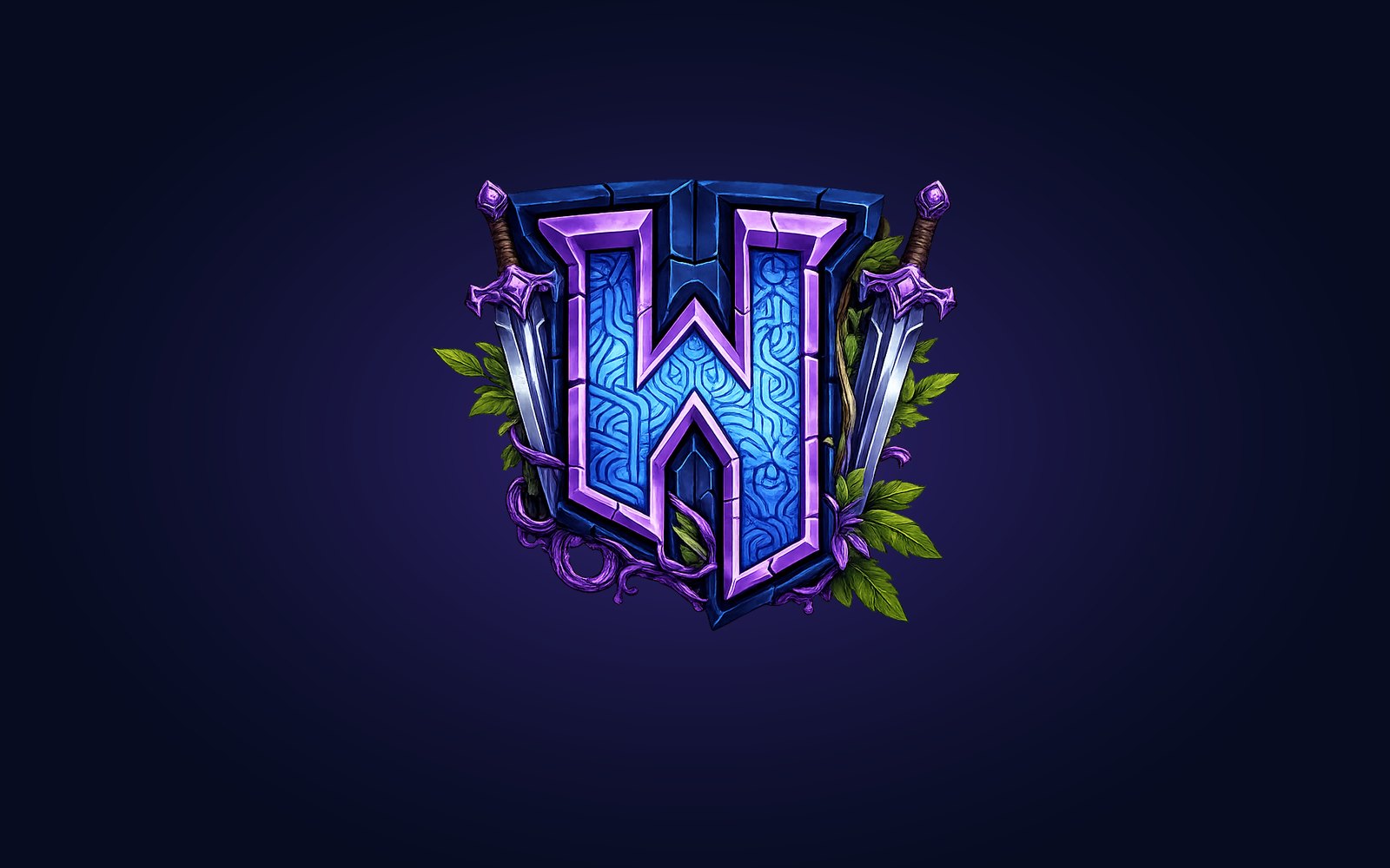 The WarTale emblem, a W shield between two swords